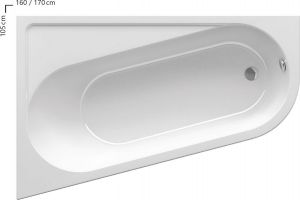 Ванна Ravak Chrome 170x105 L (левая) асимметричная акриловая